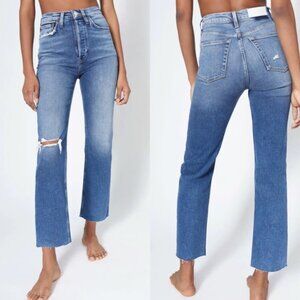 RE/DONE High Rise Stove Pipe Jeans in Vintage Indigo Wash Size 6